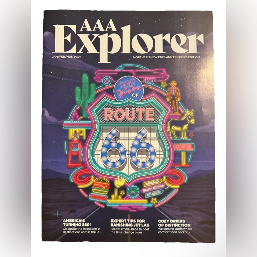 AAA Explorer Magazine Jan/Feb/March 2026 100 Years Of‎ Route 66